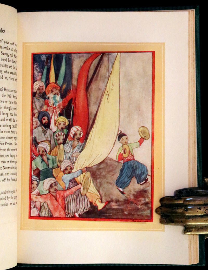 1923 Rare Book - Oriental Fairy Tales illustrated in color by Rie Cramer.