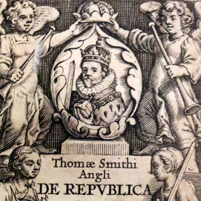 1641 Rare Latin Vellum Book - Sir Thomas Smith's De Republica Anglorum.