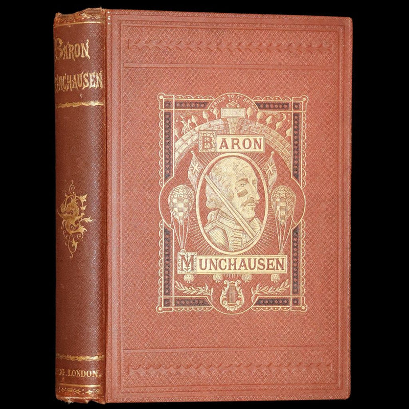1868 Rare Book - The Travels and Surprising Adventures of Baron MUNCHAUSEN. Illustrated by Cruikshank.