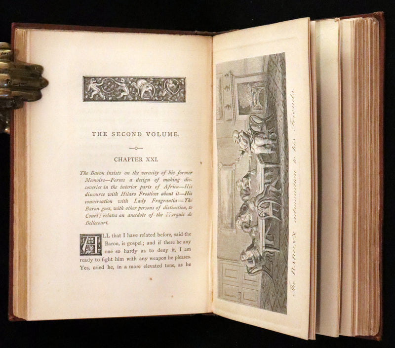 1868 Rare Book - The Travels and Surprising Adventures of Baron MUNCHAUSEN. Illustrated by Cruikshank.