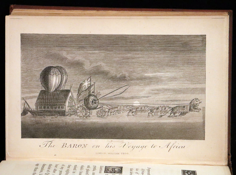 1868 Rare Book - The Travels and Surprising Adventures of Baron MUNCHAUSEN. Illustrated by Cruikshank.