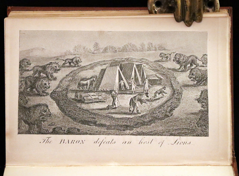 1868 Rare Book - The Travels and Surprising Adventures of Baron MUNCHAUSEN. Illustrated by Cruikshank.