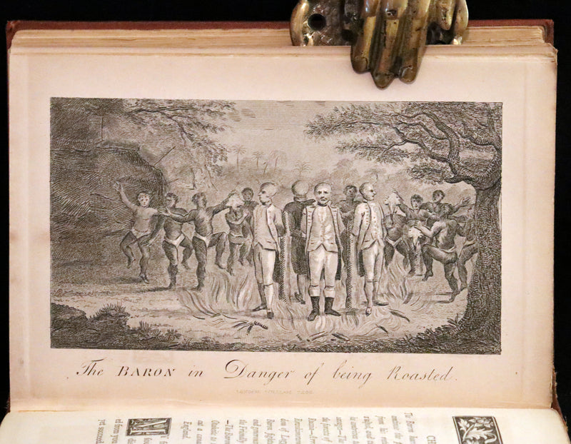 1868 Rare Book - The Travels and Surprising Adventures of Baron MUNCHAUSEN. Illustrated by Cruikshank.