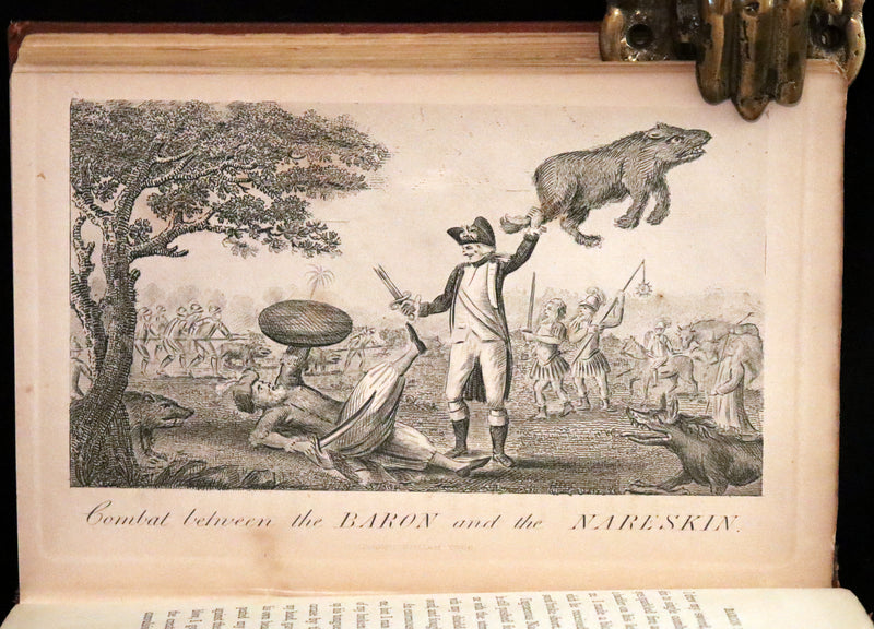 1868 Rare Book - The Travels and Surprising Adventures of Baron MUNCHAUSEN. Illustrated by Cruikshank.