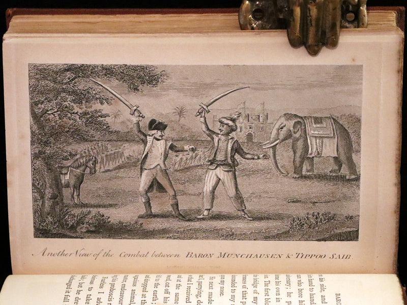 1868 Rare Book - The Travels and Surprising Adventures of Baron MUNCHAUSEN. Illustrated by Cruikshank.