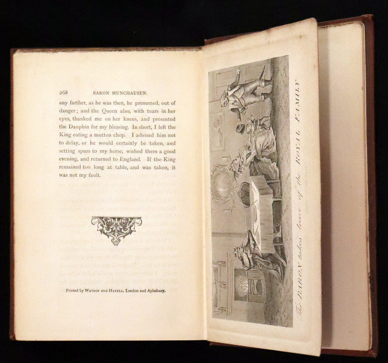 1868 Rare Book - The Travels and Surprising Adventures of Baron MUNCHAUSEN. Illustrated by Cruikshank.