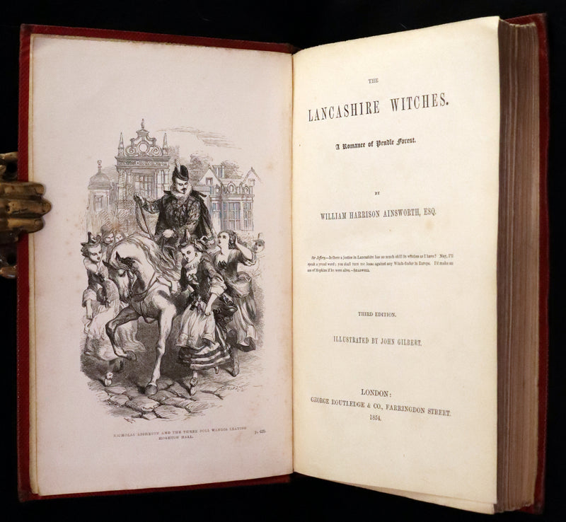 1854 Scarce Illustrated Edition - THE LANCASHIRE WITCHES. A Romance Of Pendle Forest.