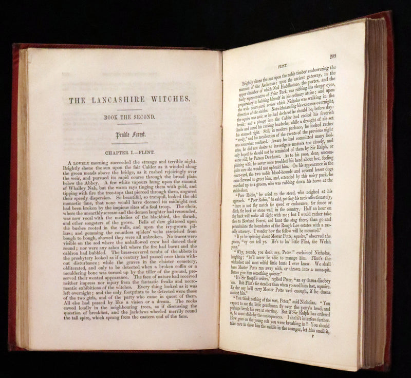 1854 Scarce Illustrated Edition - THE LANCASHIRE WITCHES. A Romance Of Pendle Forest.