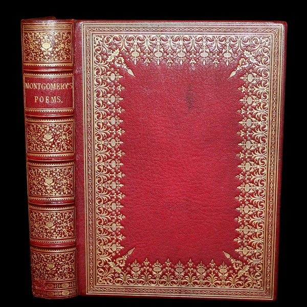 1860 Rare First Edition -  Poems of James Montgomery illustrated by John Gilbert, J. Wolf, Birket Foster, Etc.