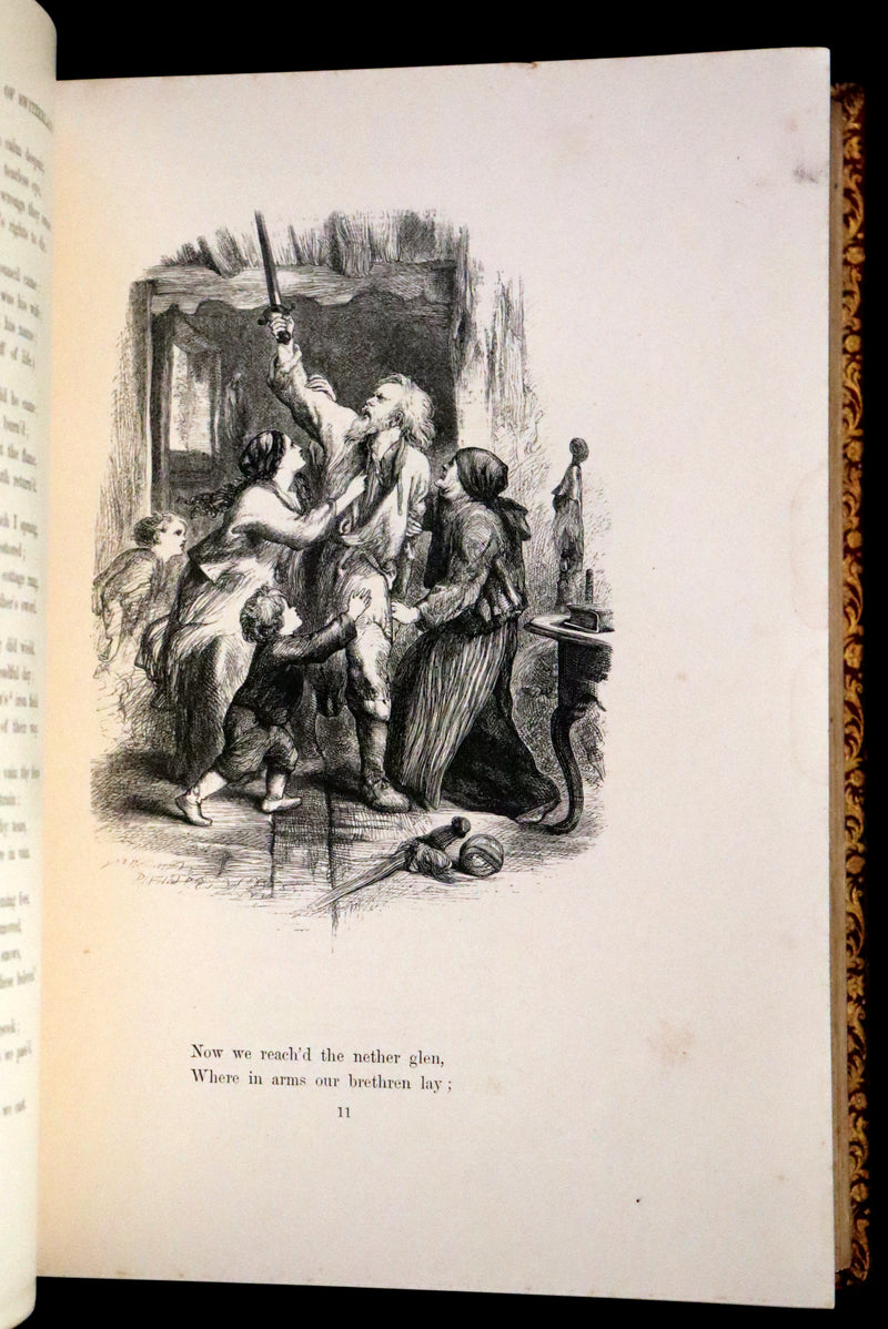 1860 Rare First Edition -  Poems of James Montgomery illustrated by John Gilbert, J. Wolf, Birket Foster, Etc.