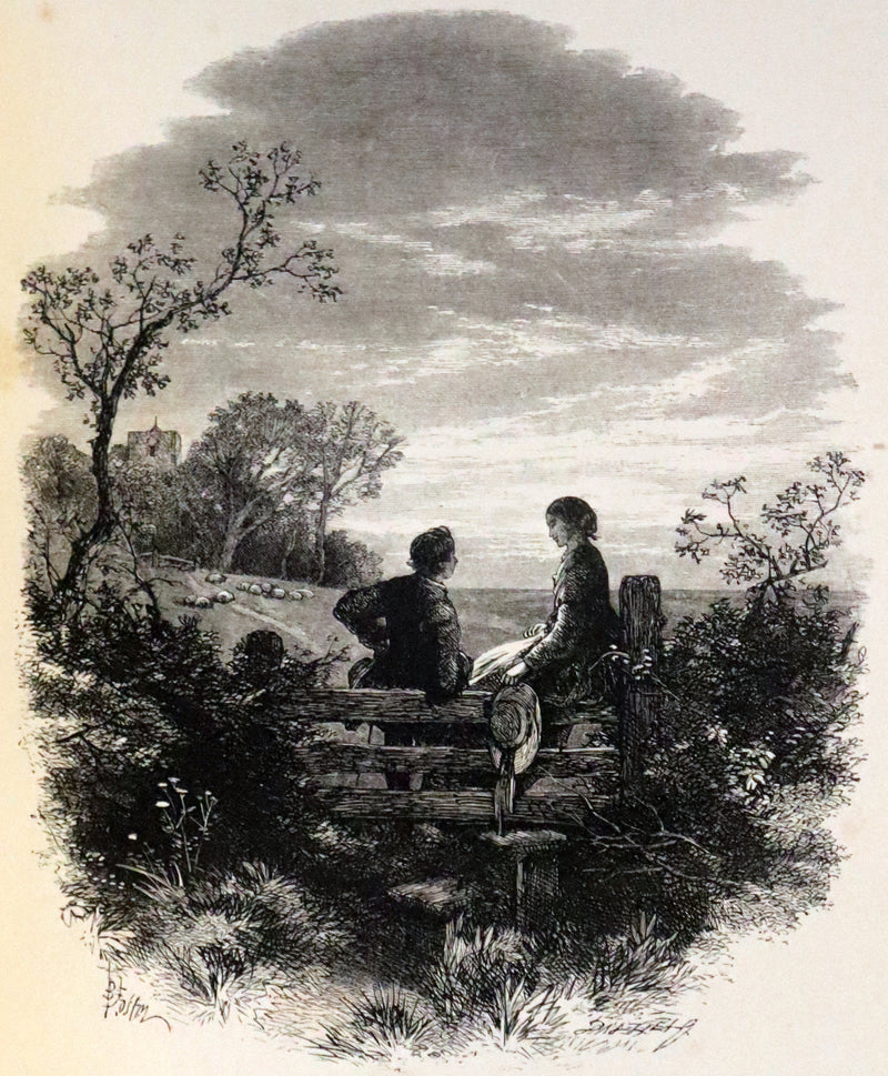 1860 Rare First Edition -  Poems of James Montgomery illustrated by John Gilbert, J. Wolf, Birket Foster, Etc.