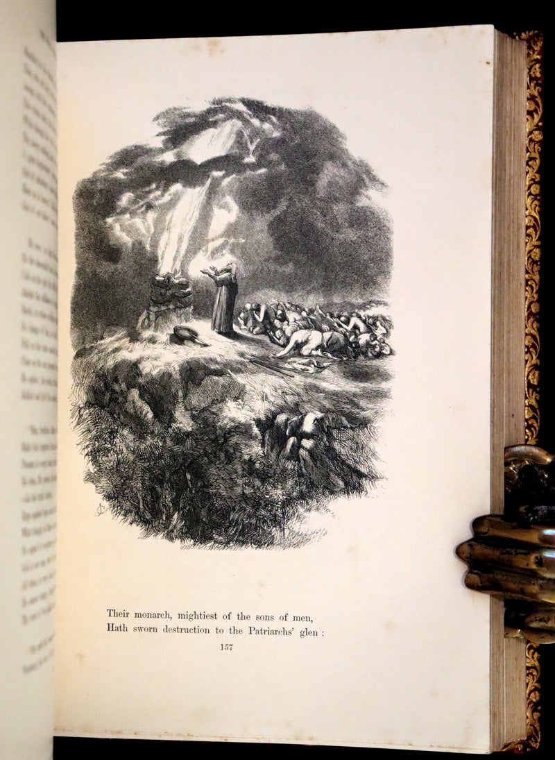 1860 Rare First Edition -  Poems of James Montgomery illustrated by John Gilbert, J. Wolf, Birket Foster, Etc.