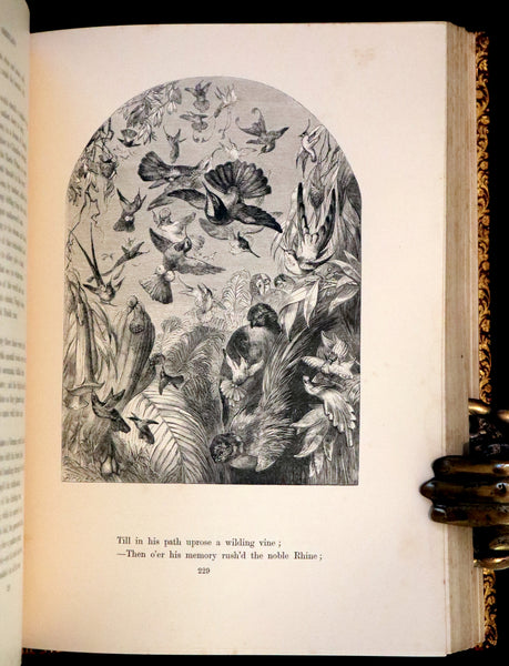 1860 Rare First Edition -  Poems of James Montgomery illustrated by John Gilbert, J. Wolf, Birket Foster, Etc.