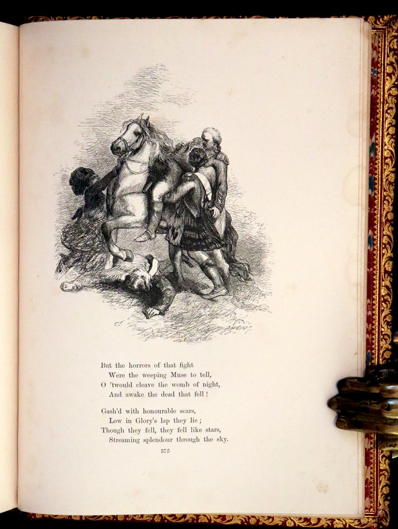1860 Rare First Edition -  Poems of James Montgomery illustrated by John Gilbert, J. Wolf, Birket Foster, Etc.