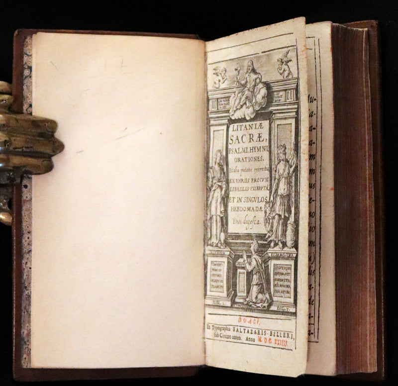 1624 Rare Latin Book - Litaniae Sacrae Illustrated by Thomas de Leu & Jacob de Weert.