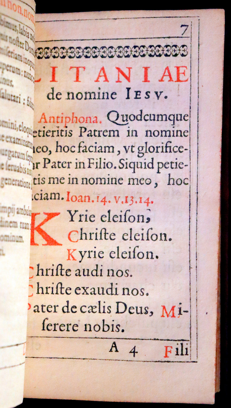 1624 Rare Latin Book - Litaniae Sacrae Illustrated by Thomas de Leu & Jacob de Weert.