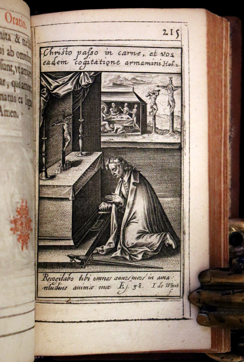 1624 Rare Latin Book - Litaniae Sacrae Illustrated by Thomas de Leu & Jacob de Weert.