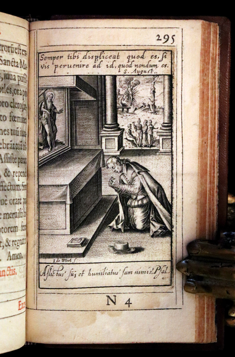 1624 Rare Latin Book - Litaniae Sacrae Illustrated by Thomas de Leu & Jacob de Weert.