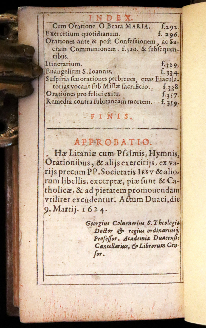 1624 Rare Latin Book - Litaniae Sacrae Illustrated by Thomas de Leu & Jacob de Weert.