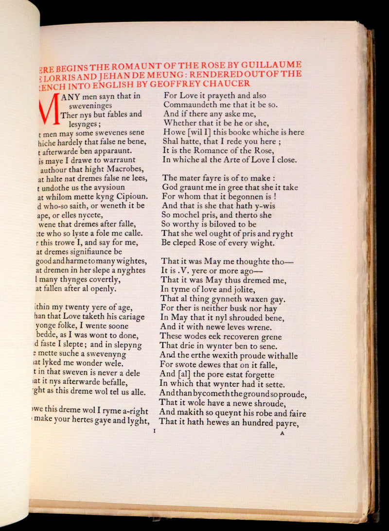 1911 First Illustrated Edition SIGNED by Keith Henderson - The Romaunt of the Rose by Chaucer. A Medieval Poem.