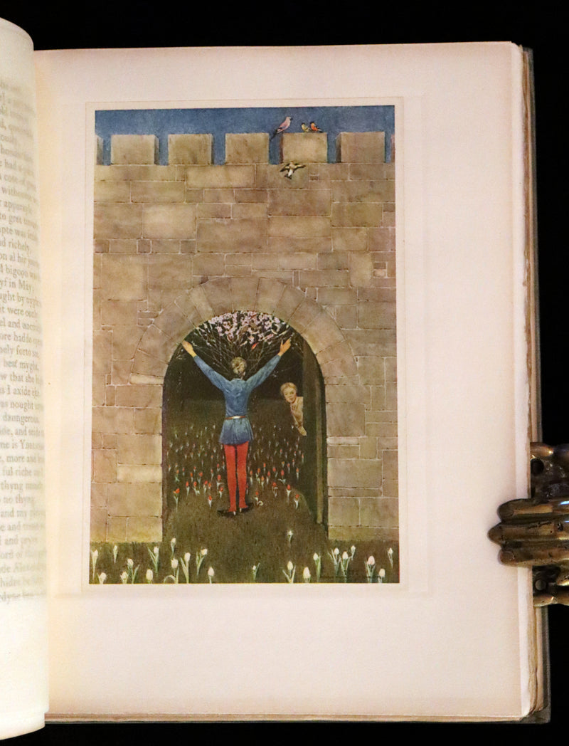 1911 First Illustrated Edition SIGNED by Keith Henderson - The Romaunt of the Rose by Chaucer. A Medieval Poem.