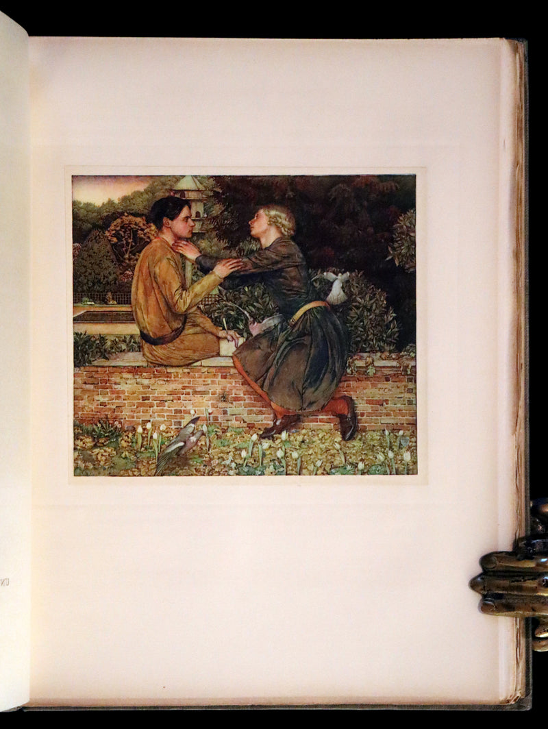 1911 First Illustrated Edition SIGNED by Keith Henderson - The Romaunt of the Rose by Chaucer. A Medieval Poem.