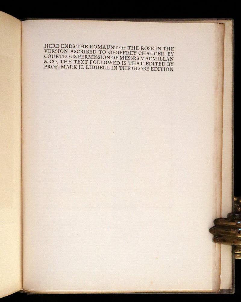 1911 First Illustrated Edition SIGNED by Keith Henderson - The Romaunt of the Rose by Chaucer. A Medieval Poem.