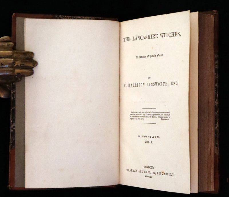 1851 Scarce Early Edition - THE LANCASHIRE WITCHES. A Romance Of Pendle Forest.
