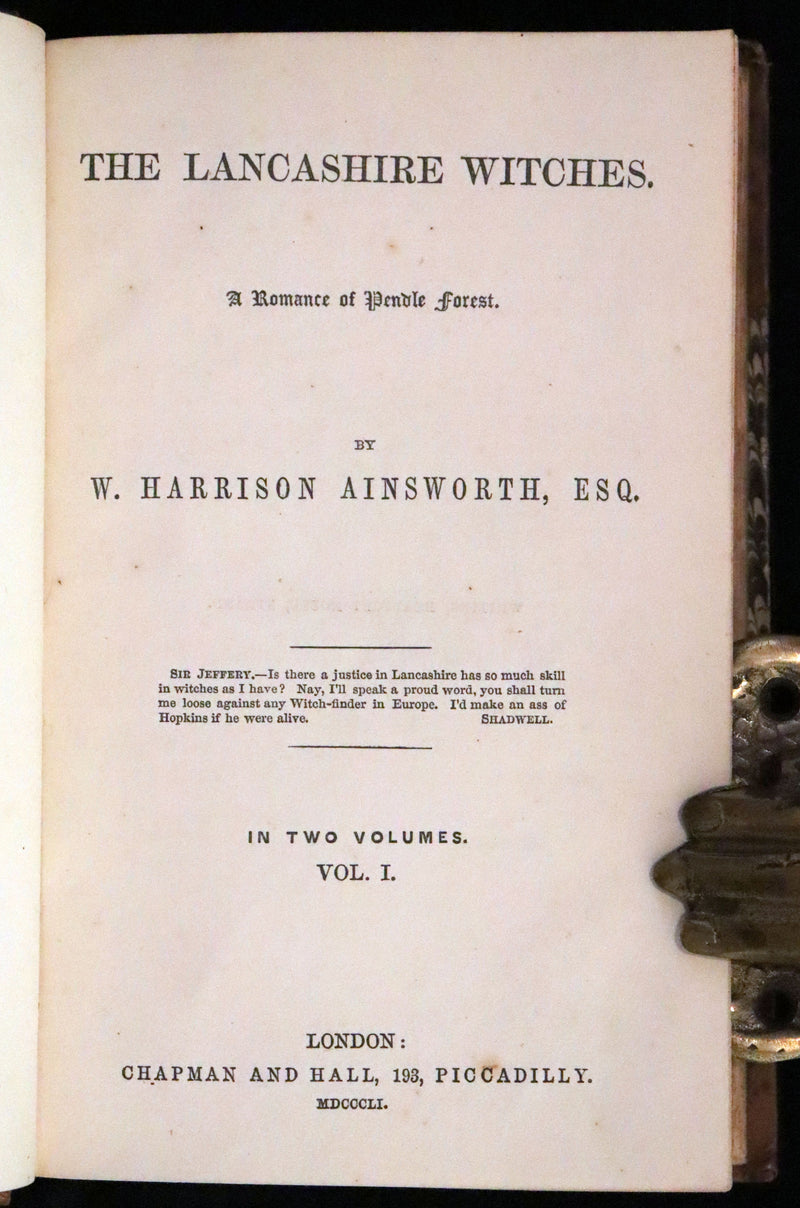 1851 Scarce Early Edition - THE LANCASHIRE WITCHES. A Romance Of Pendle Forest.