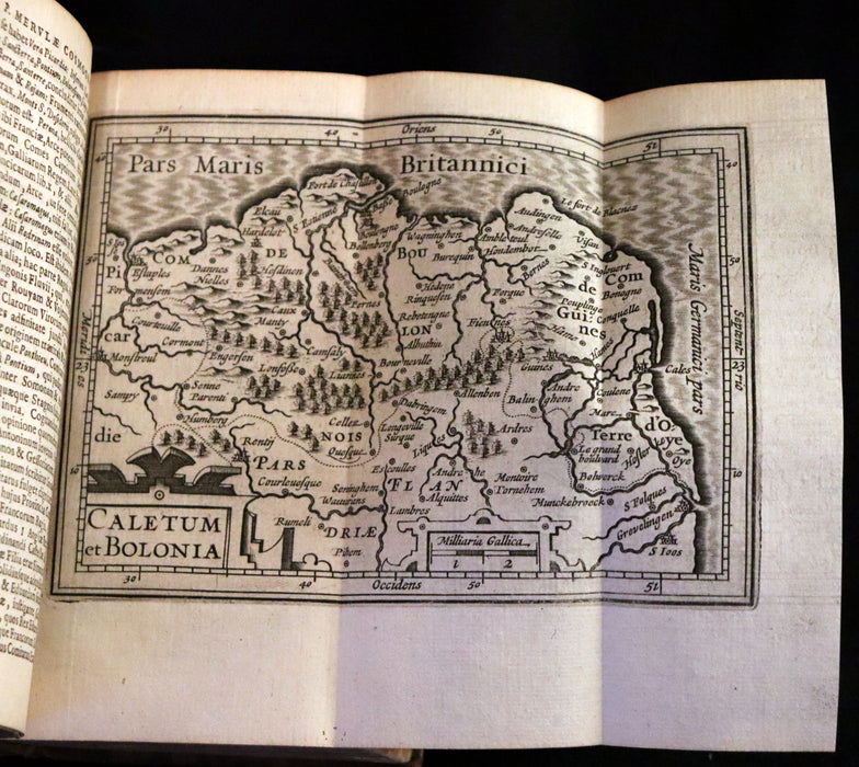 1636 Rare Geography Latin Book - P. Merulae Cosmographiae de Gallia on France with 25 Maps.