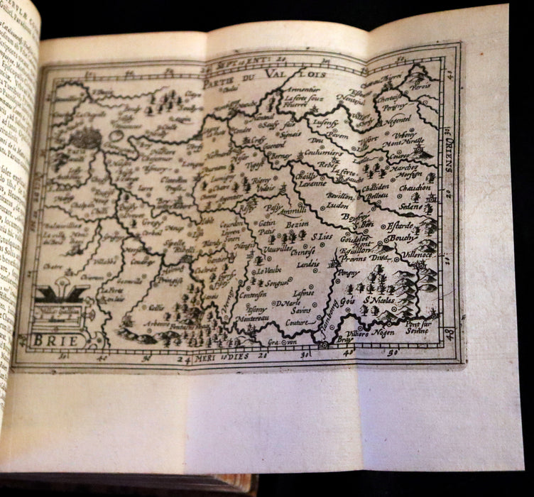 1636 Rare Geography Latin Book - P. Merulae Cosmographiae de Gallia on France with 25 Maps.