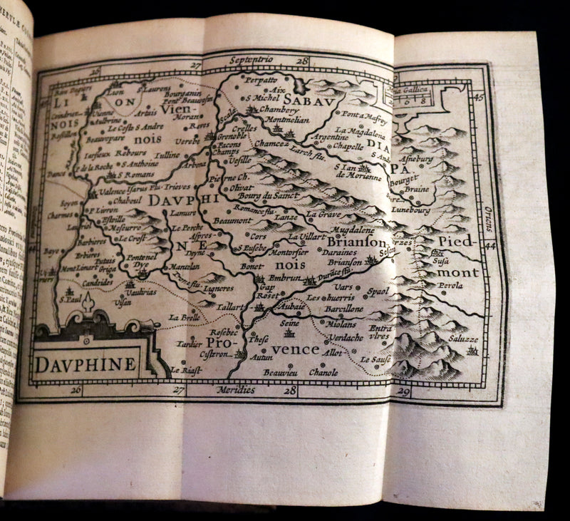 1636 Rare Geography Latin Book - P. Merulae Cosmographiae de Gallia on France with 25 Maps.