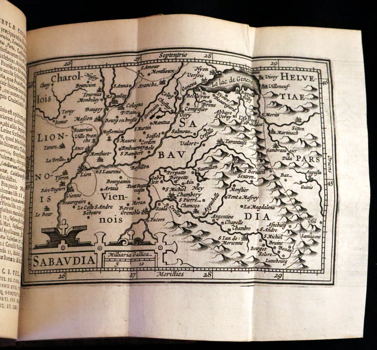 1636 Rare Geography Latin Book - P. Merulae Cosmographiae de Gallia on France with 25 Maps.