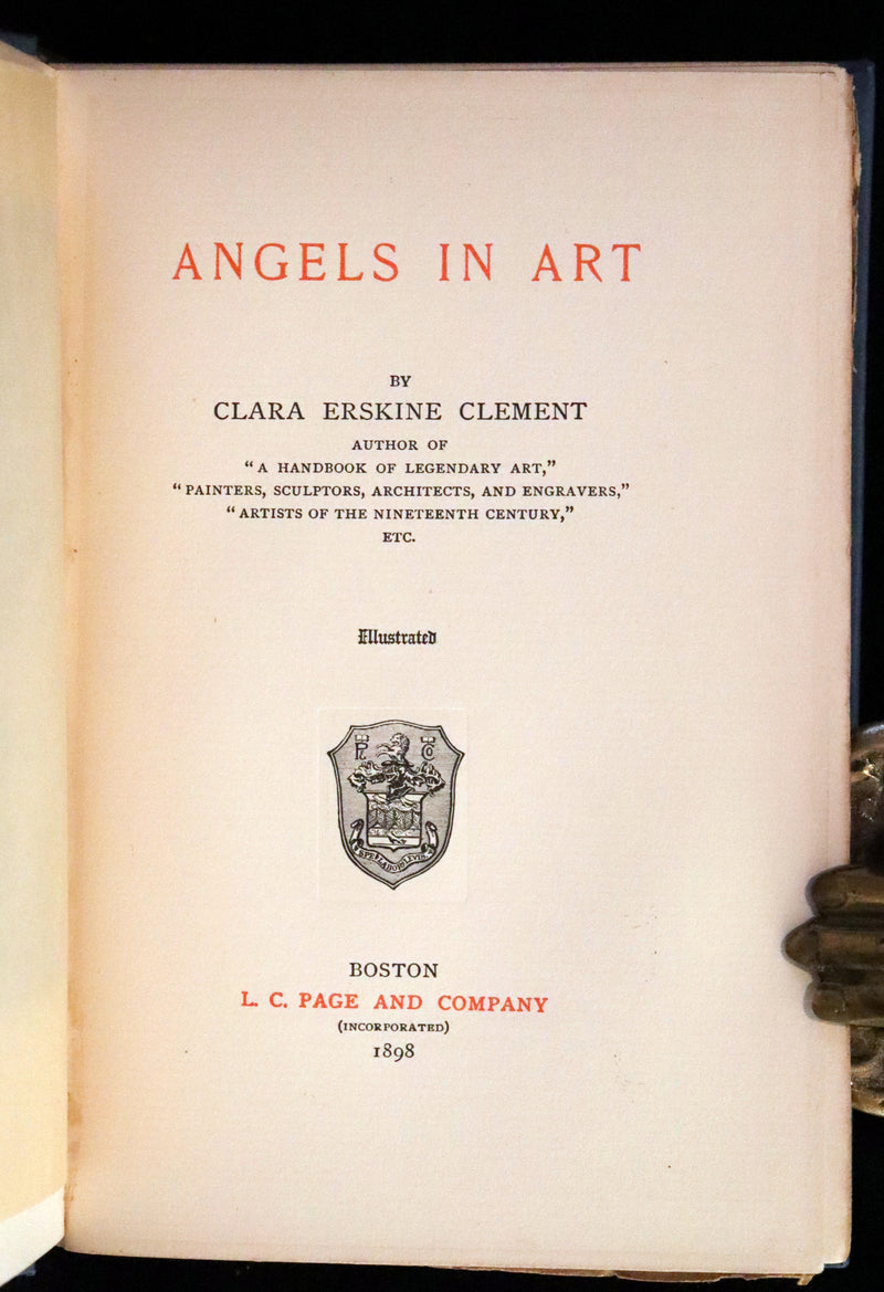 1898 Rare First Edition - ANGELS in Art by Clara Erskine Clement.