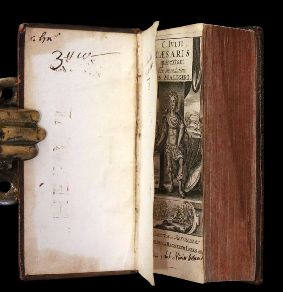 1685 Rare Latin Book - Works of Julius Caesar, The Gallic War, Civil War, &c.