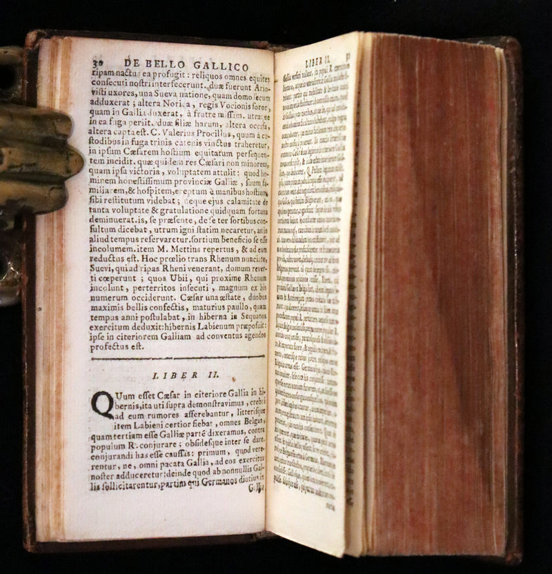 1685 Rare Latin Book - Works of Julius Caesar, The Gallic War, Civil War, &c.