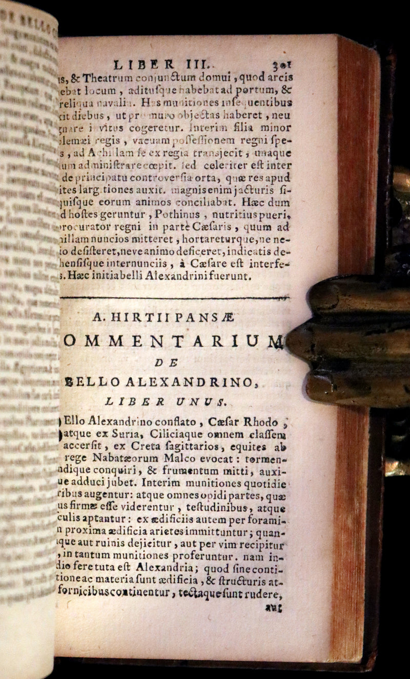 1685 Rare Latin Book - Works of Julius Caesar, The Gallic War, Civil War, &c.