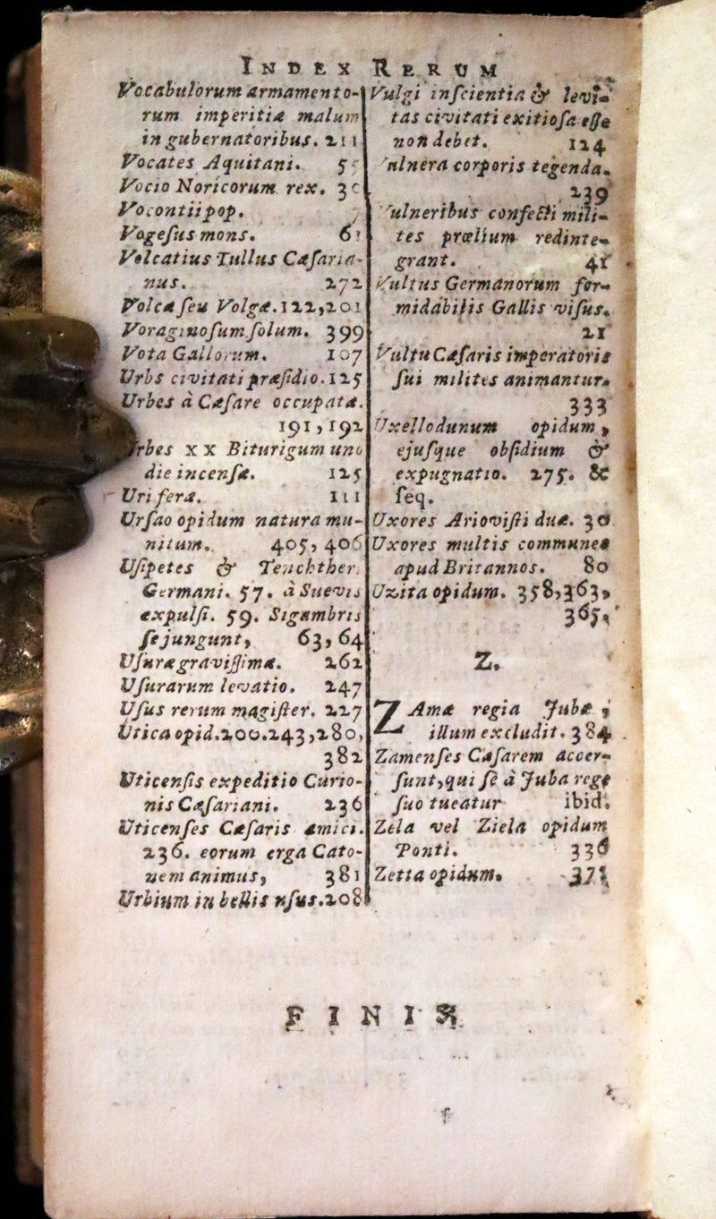 1685 Rare Latin Book - Works of Julius Caesar, The Gallic War, Civil War, &c.