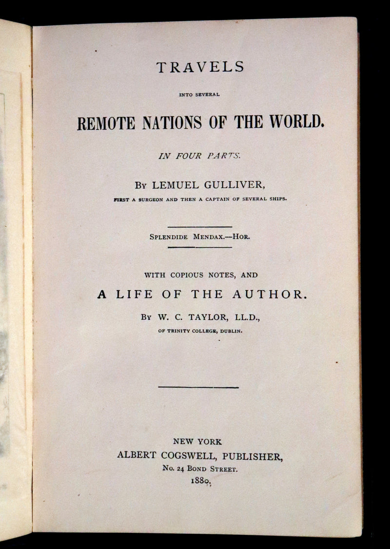 1880 Rare Book - Gulliver's Travels Into Several Remote Nations of the World & Baron Munchausen, Illustrated.