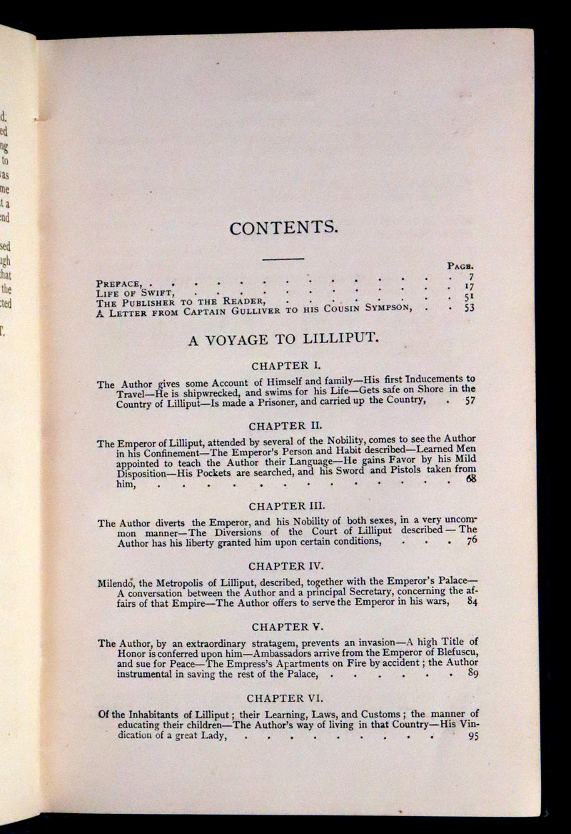 1880 Rare Book - Gulliver's Travels Into Several Remote Nations of the World & Baron Munchausen, Illustrated.