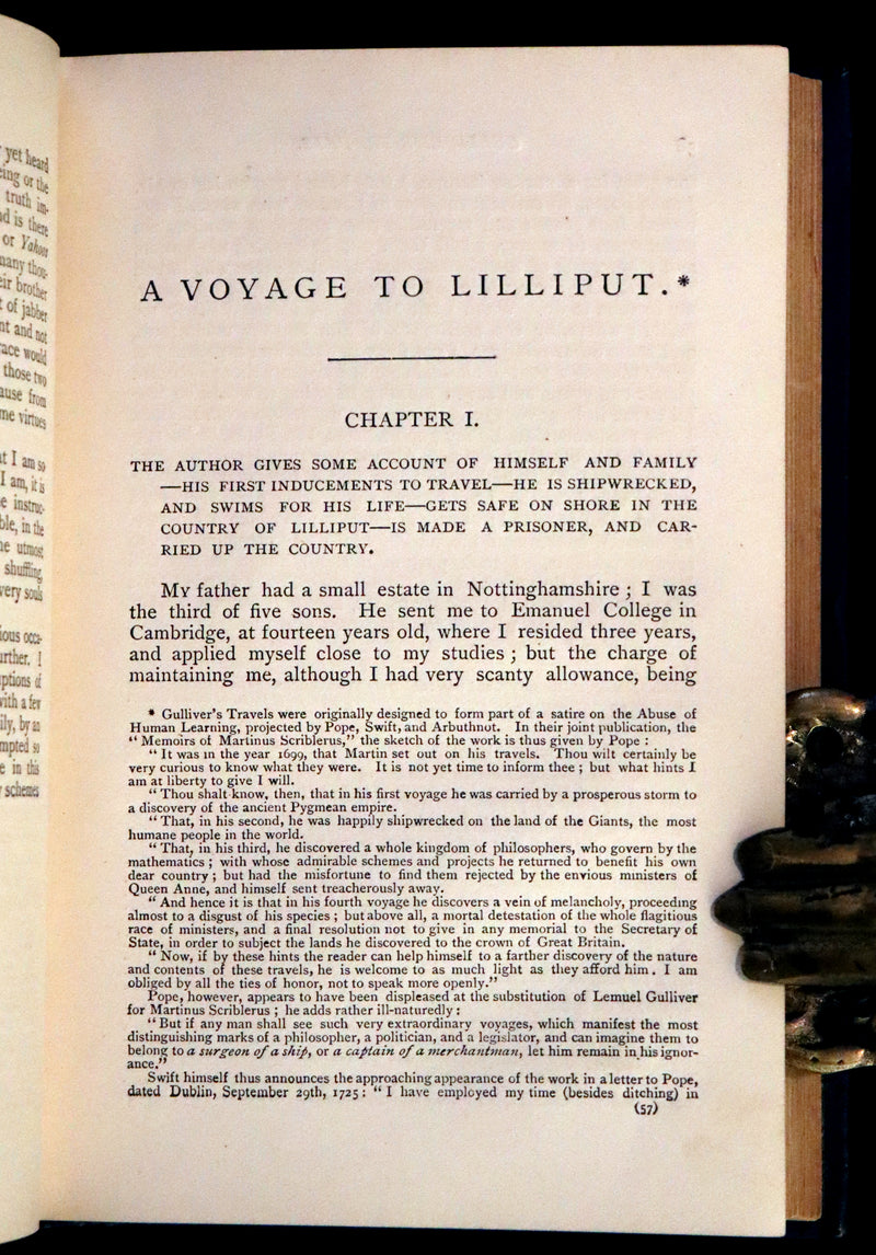 1880 Rare Book - Gulliver's Travels Into Several Remote Nations of the World & Baron Munchausen, Illustrated.