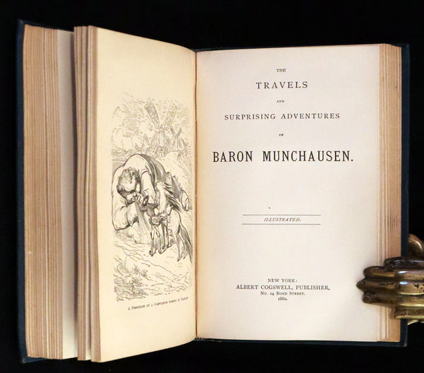 1880 Rare Book - Gulliver's Travels Into Several Remote Nations of the World & Baron Munchausen, Illustrated.