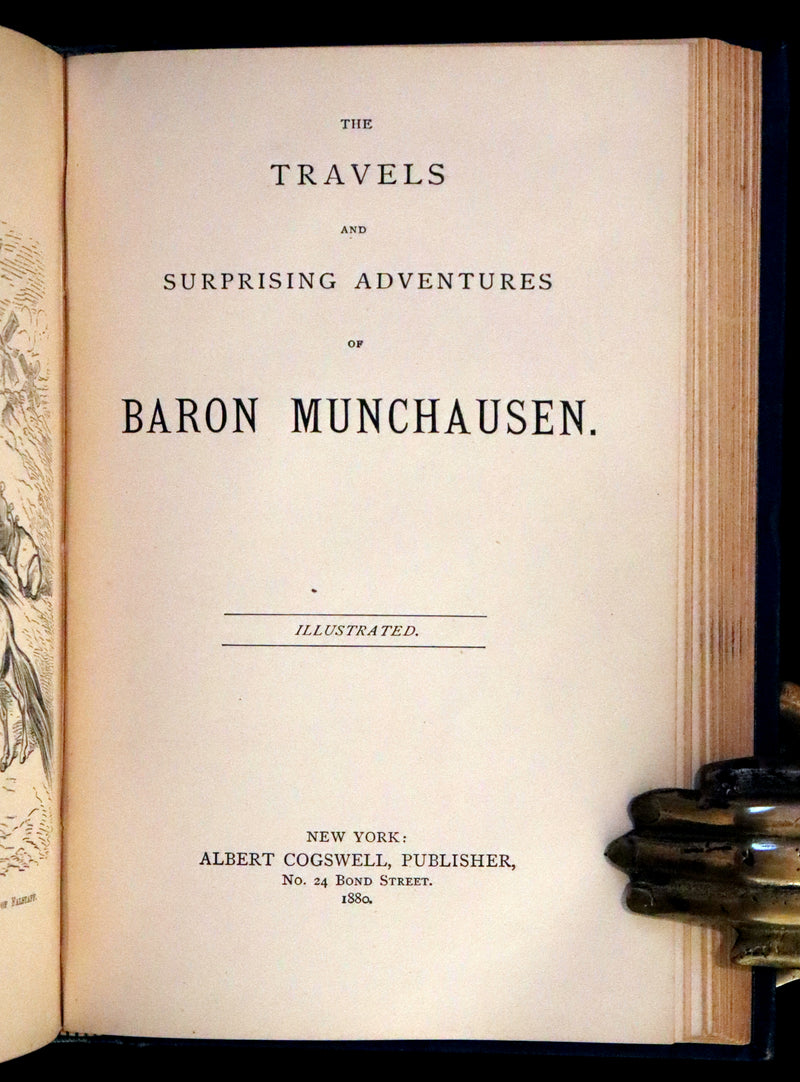 1880 Rare Book - Gulliver's Travels Into Several Remote Nations of the World & Baron Munchausen, Illustrated.