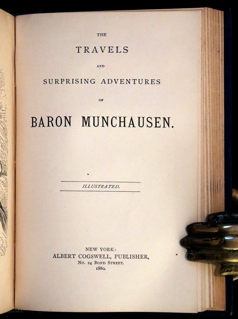 1880 Rare Book - Gulliver's Travels Into Several Remote Nations of the World & Baron Munchausen, Illustrated.