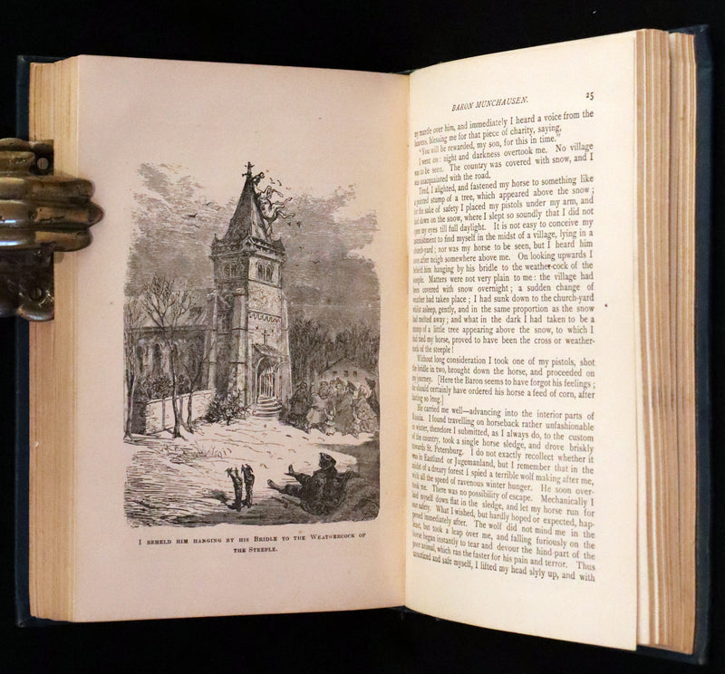 1880 Rare Book - Gulliver's Travels Into Several Remote Nations of the World & Baron Munchausen, Illustrated.