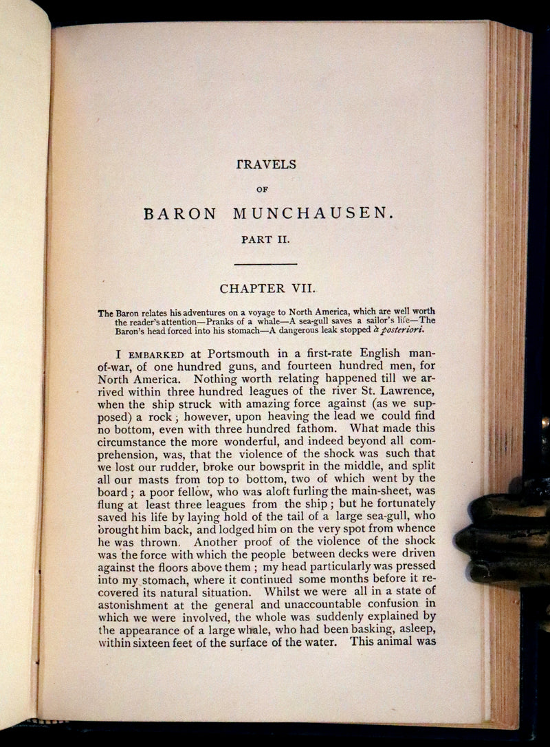 1880 Rare Book - Gulliver's Travels Into Several Remote Nations of the World & Baron Munchausen, Illustrated.