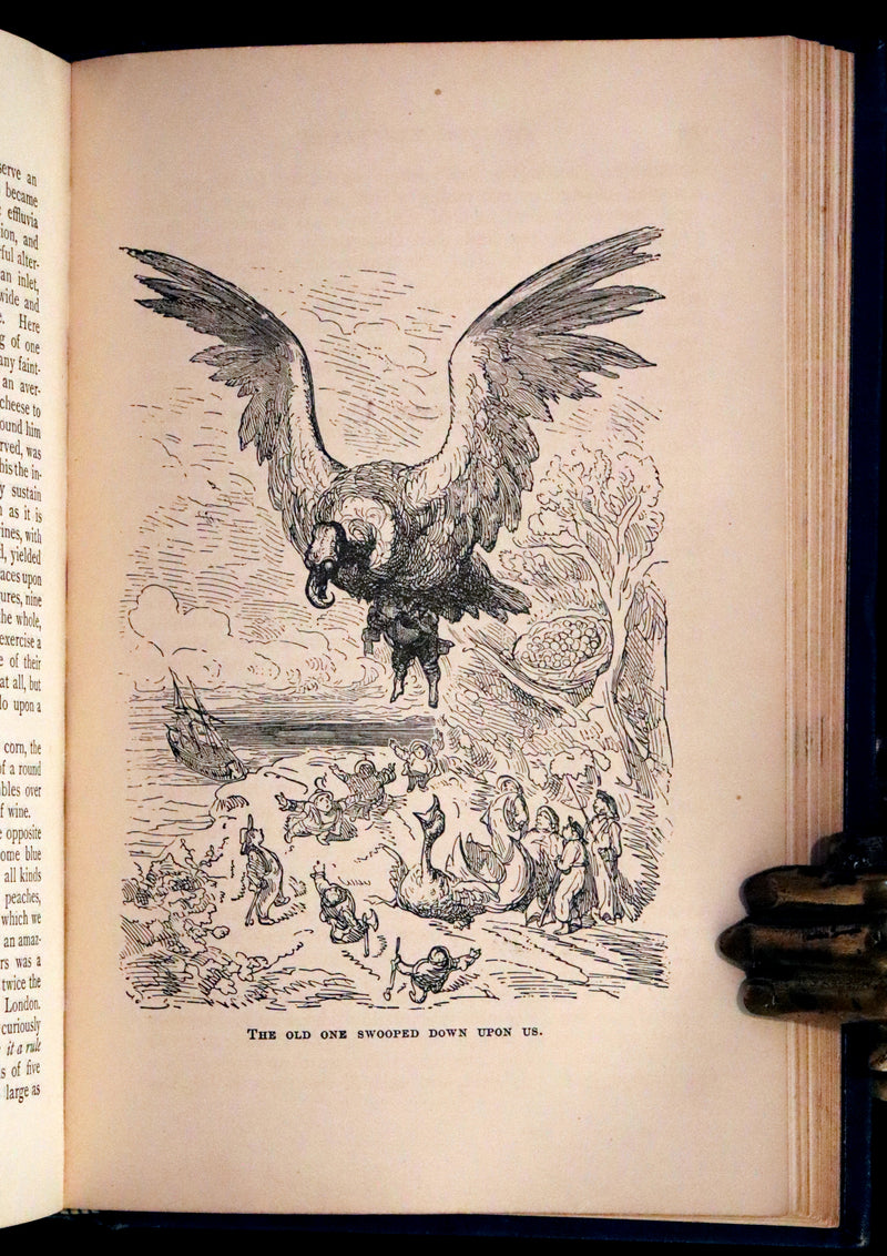 1880 Rare Book - Gulliver's Travels Into Several Remote Nations of the World & Baron Munchausen, Illustrated.