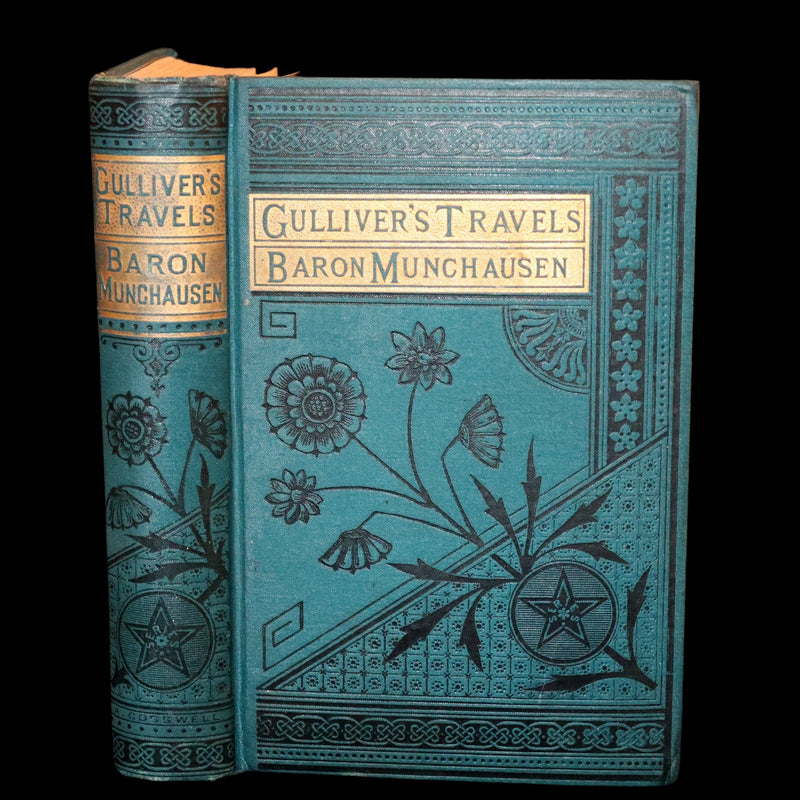 1880 Rare Book - Gulliver's Travels Into Several Remote Nations of the World & Baron Munchausen, Illustrated.