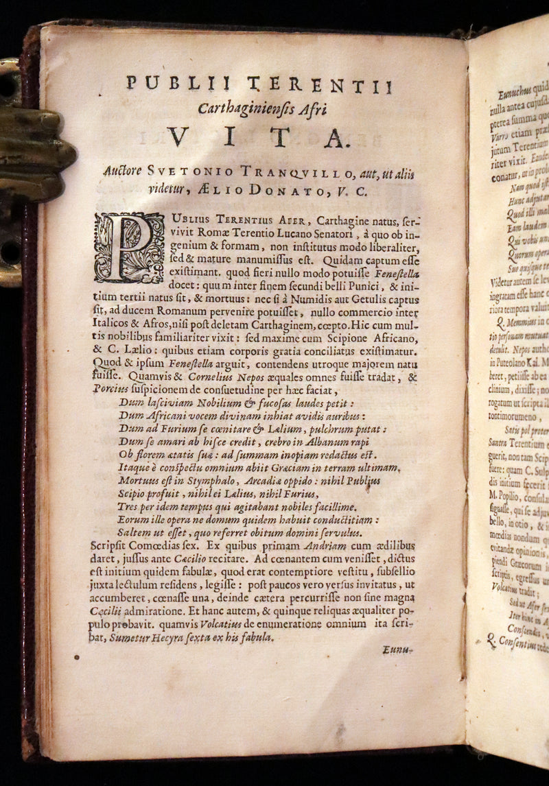 1651 Rare Latin Book - Terence's Comedies - Publii Terentii Carthaginiensis Afri, Comoediae sex.