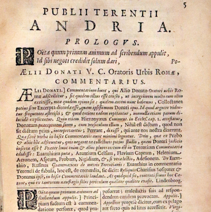 1651 Rare Latin Book - Terence's Comedies - Publii Terentii Carthaginiensis Afri, Comoediae sex.